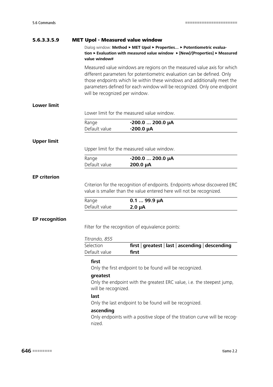 9 met upol - measured value window | Metrohm tiamo 2.2 Manual User Manual | Page 660 / 1574