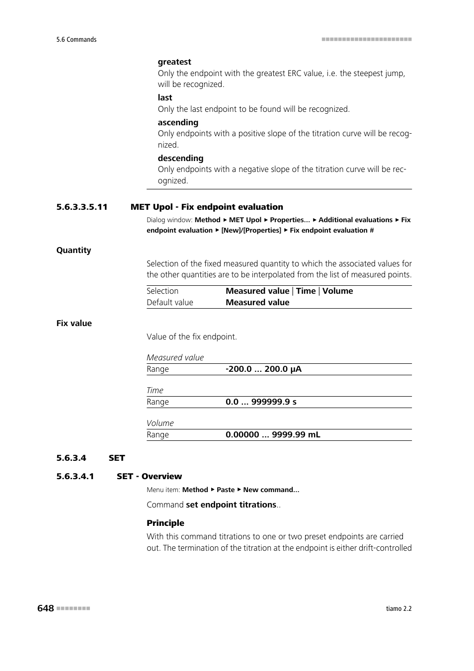 11 met upol - fix endpoint evaluation, 4 set, 1 set - overview | Metrohm tiamo 2.2 Manual User Manual | Page 662 / 1574