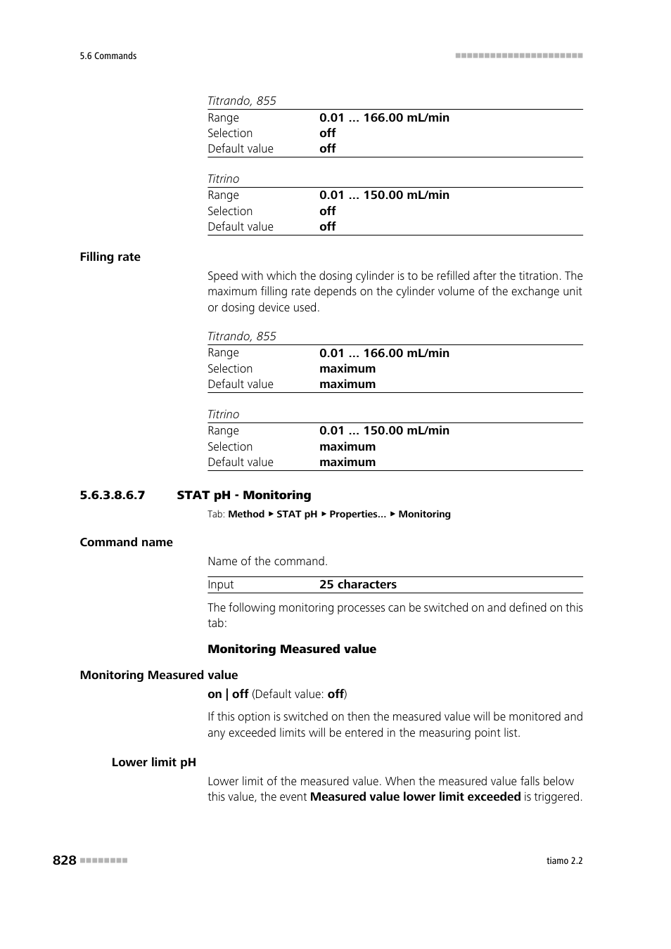 7 stat ph - monitoring, Monitoring | Metrohm tiamo 2.2 Manual User Manual | Page 842 / 1574