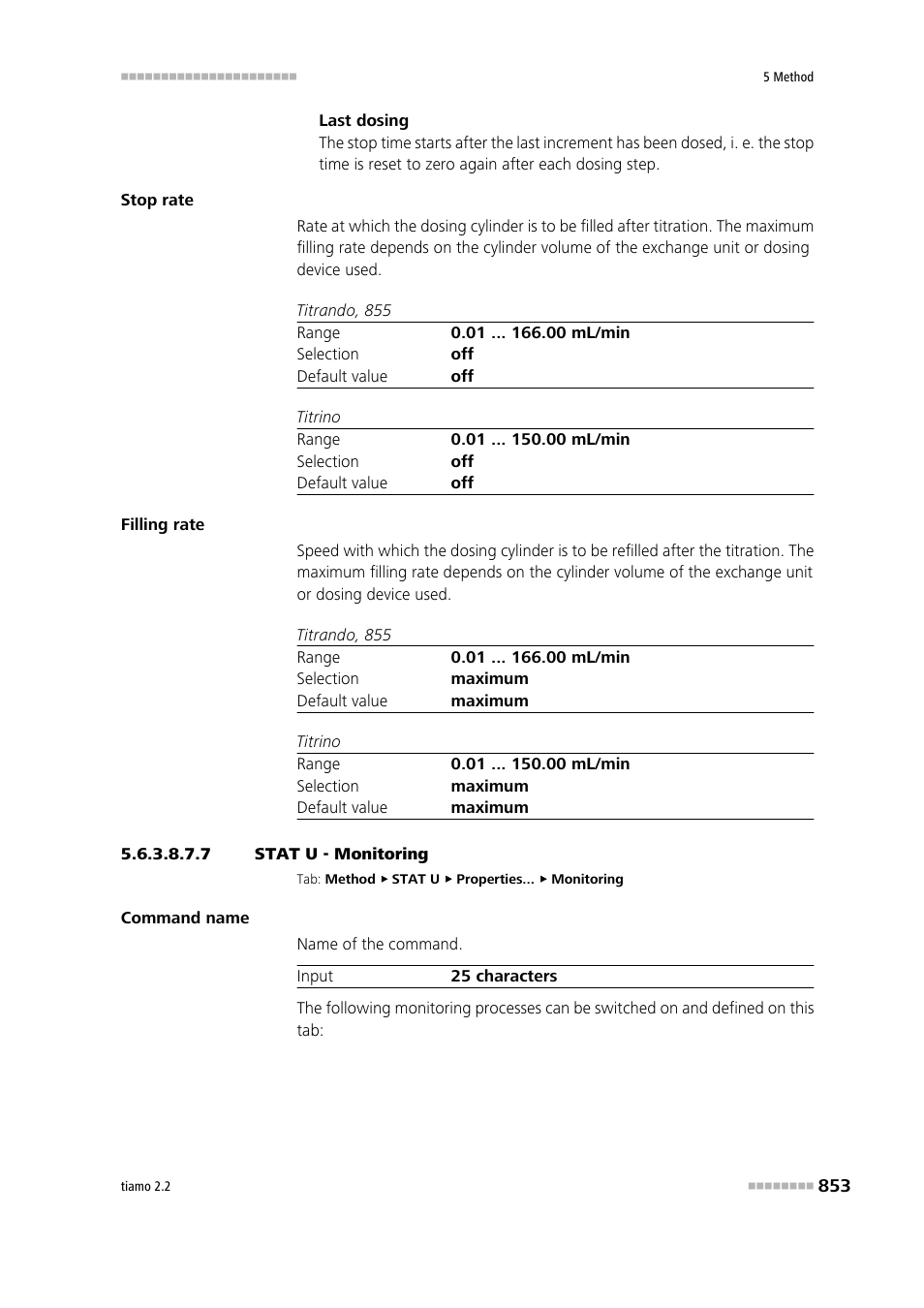 7 stat u - monitoring, Monitoring | Metrohm tiamo 2.2 Manual User Manual | Page 867 / 1574