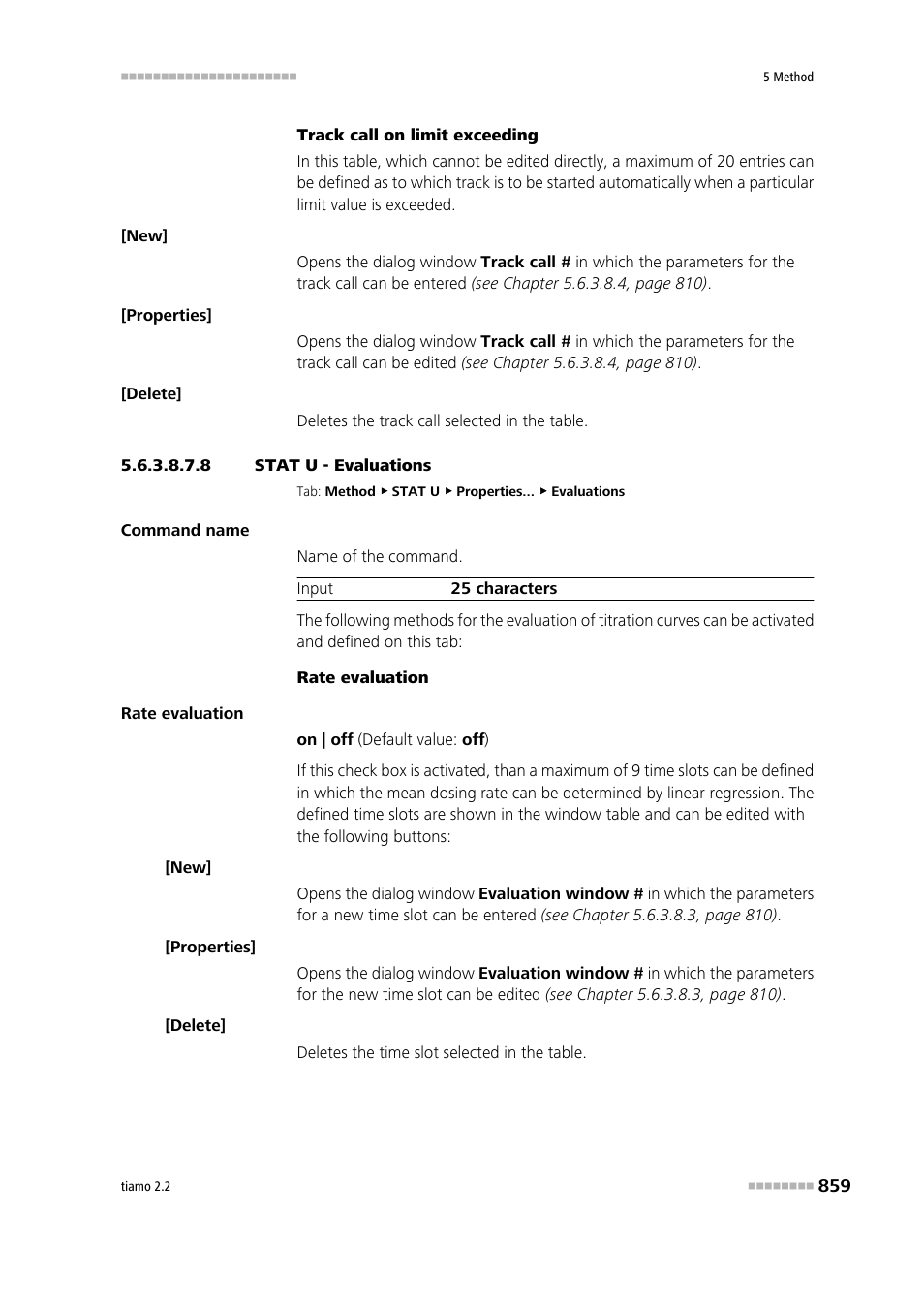 8 stat u - evaluations, Evaluations | Metrohm tiamo 2.2 Manual User Manual | Page 873 / 1574