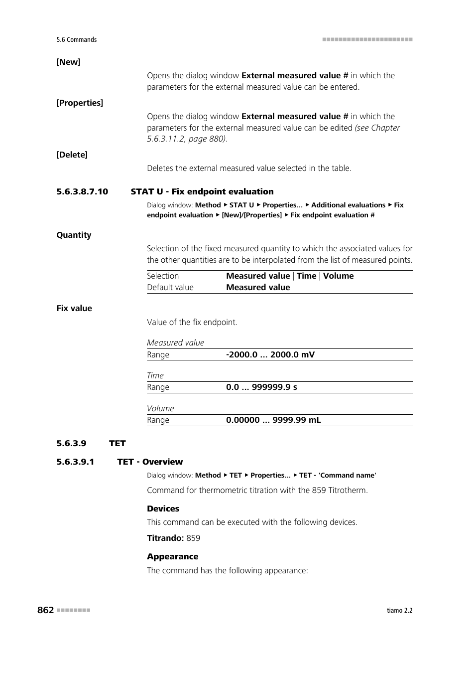 10 stat u - fix endpoint evaluation, 9 tet, 1 tet - overview | Metrohm tiamo 2.2 Manual User Manual | Page 876 / 1574