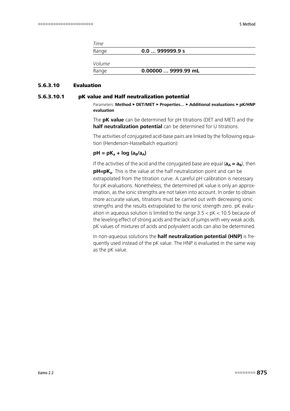 10 evaluation, 1 pk value and half neutralization potential | Metrohm tiamo 2.2 Manual User Manual | Page 889 / 1574