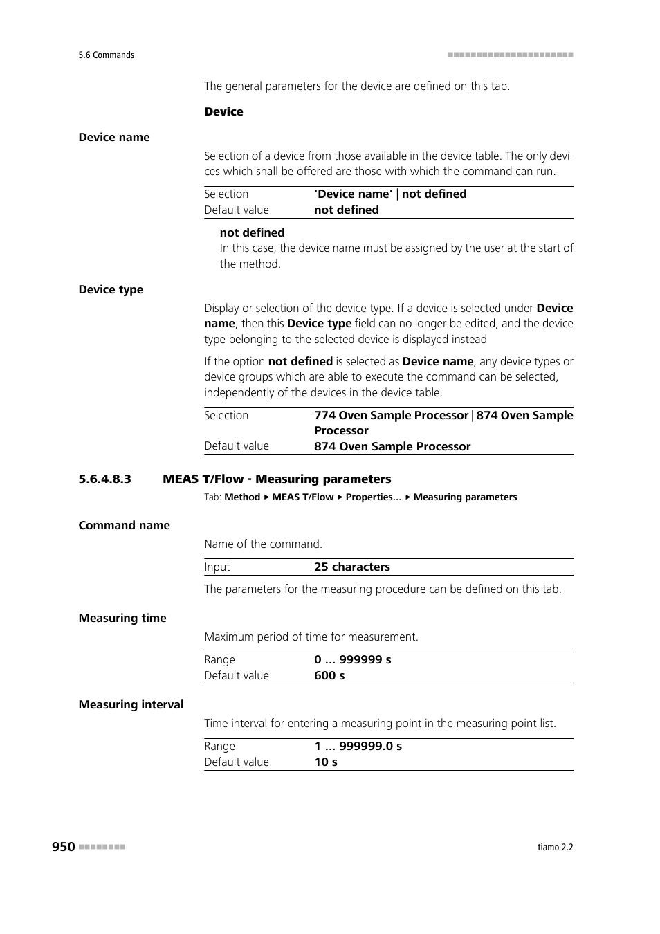 3 meas t/flow - measuring parameters, Measuring parameters | Metrohm tiamo 2.2 Manual User Manual | Page 964 / 1574