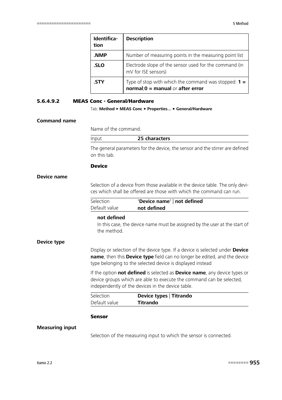 2 meas conc - general/hardware, General/hardware | Metrohm tiamo 2.2 Manual User Manual | Page 969 / 1574