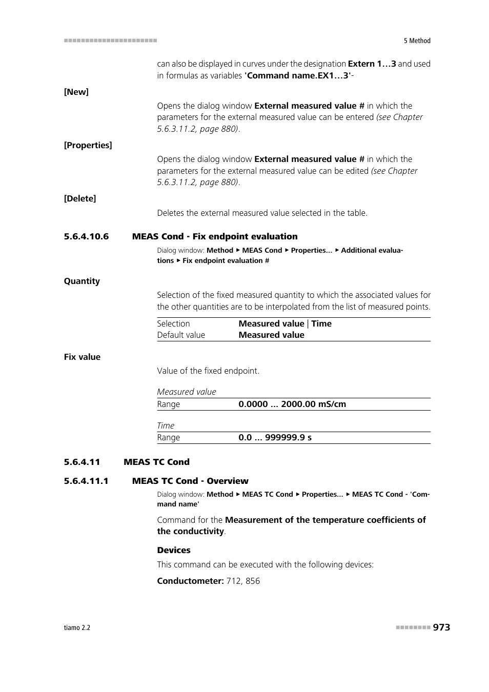 6 meas cond - fix endpoint evaluation, 11 meas tc cond, 1 meas tc cond - overview | Meas tc cond | Metrohm tiamo 2.2 Manual User Manual | Page 987 / 1574