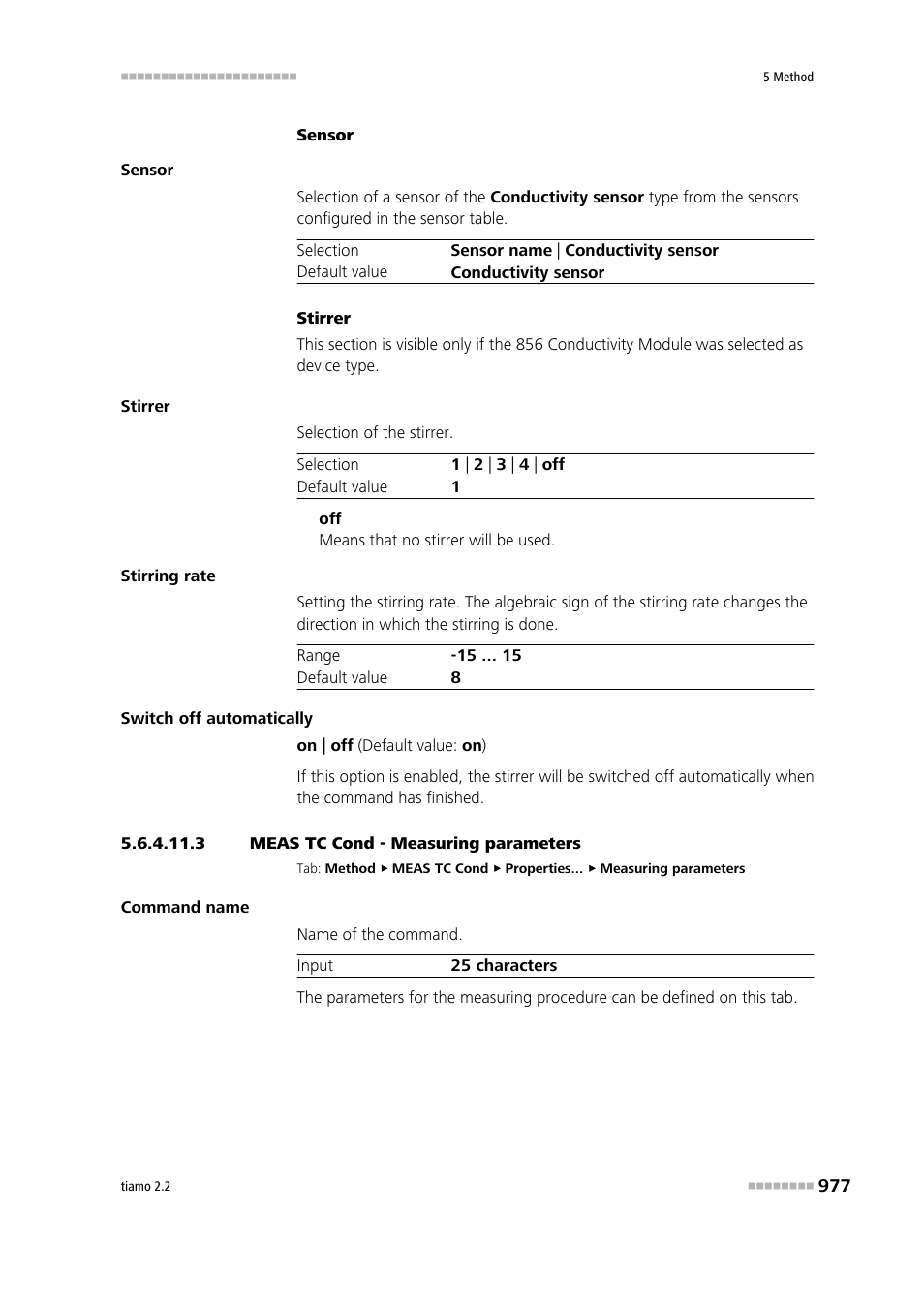 3 meas tc cond - measuring parameters | Metrohm tiamo 2.2 Manual User Manual | Page 991 / 1574