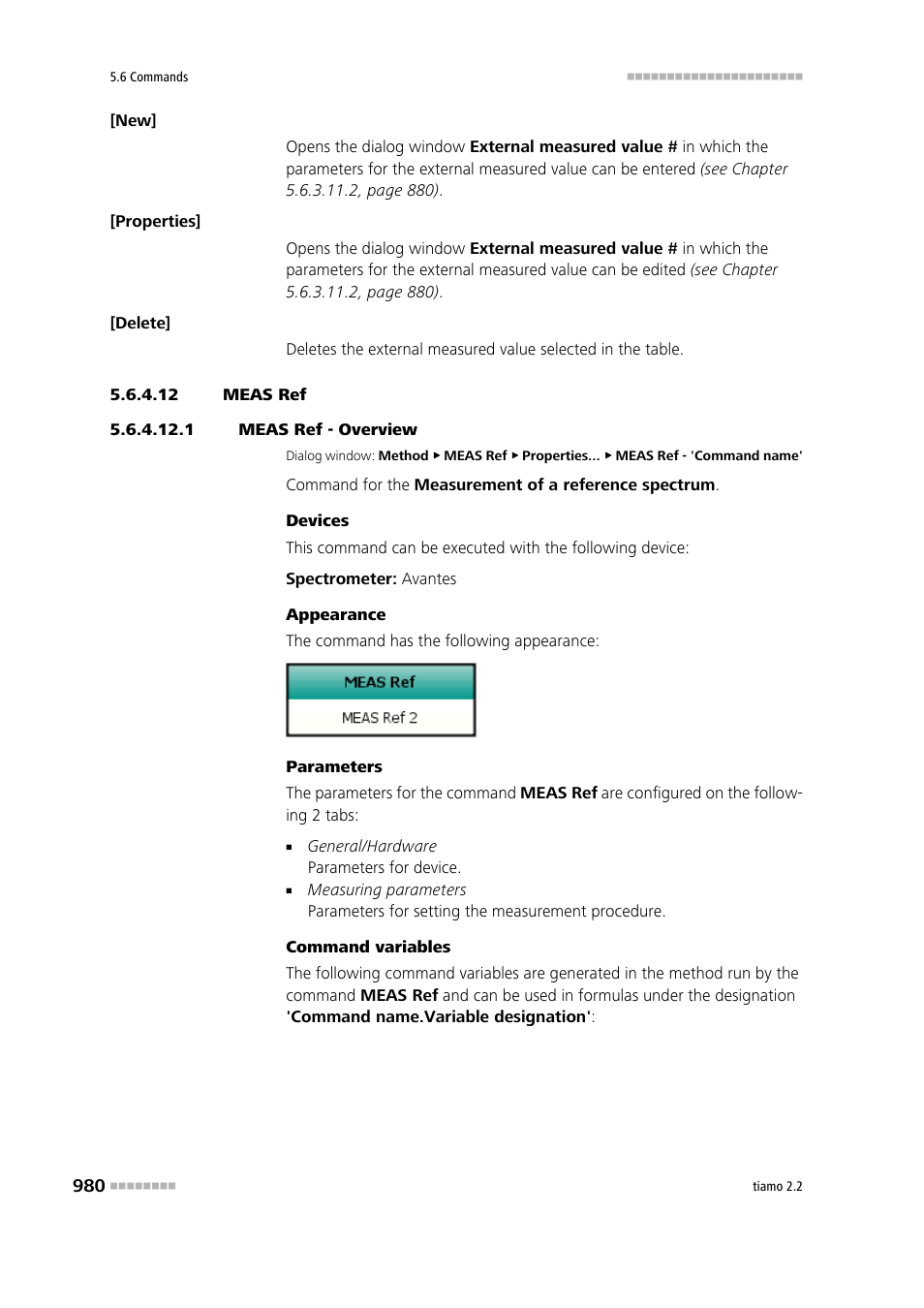 12 meas ref, 1 meas ref - overview, Meas ref | Metrohm tiamo 2.2 Manual User Manual | Page 994 / 1574