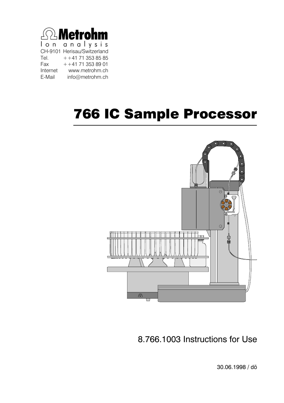 Metrohm 766 IC Sample Processor User Manual | 143 pages