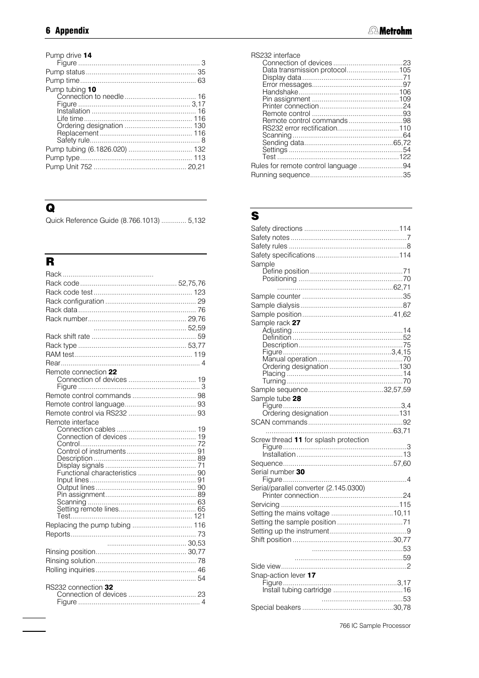 Metrohm 766 IC Sample Processor User Manual | Page 141 / 143