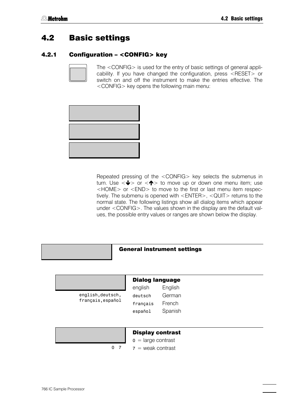 2 basic settings | Metrohm 766 IC Sample Processor User Manual | Page 56 / 143
