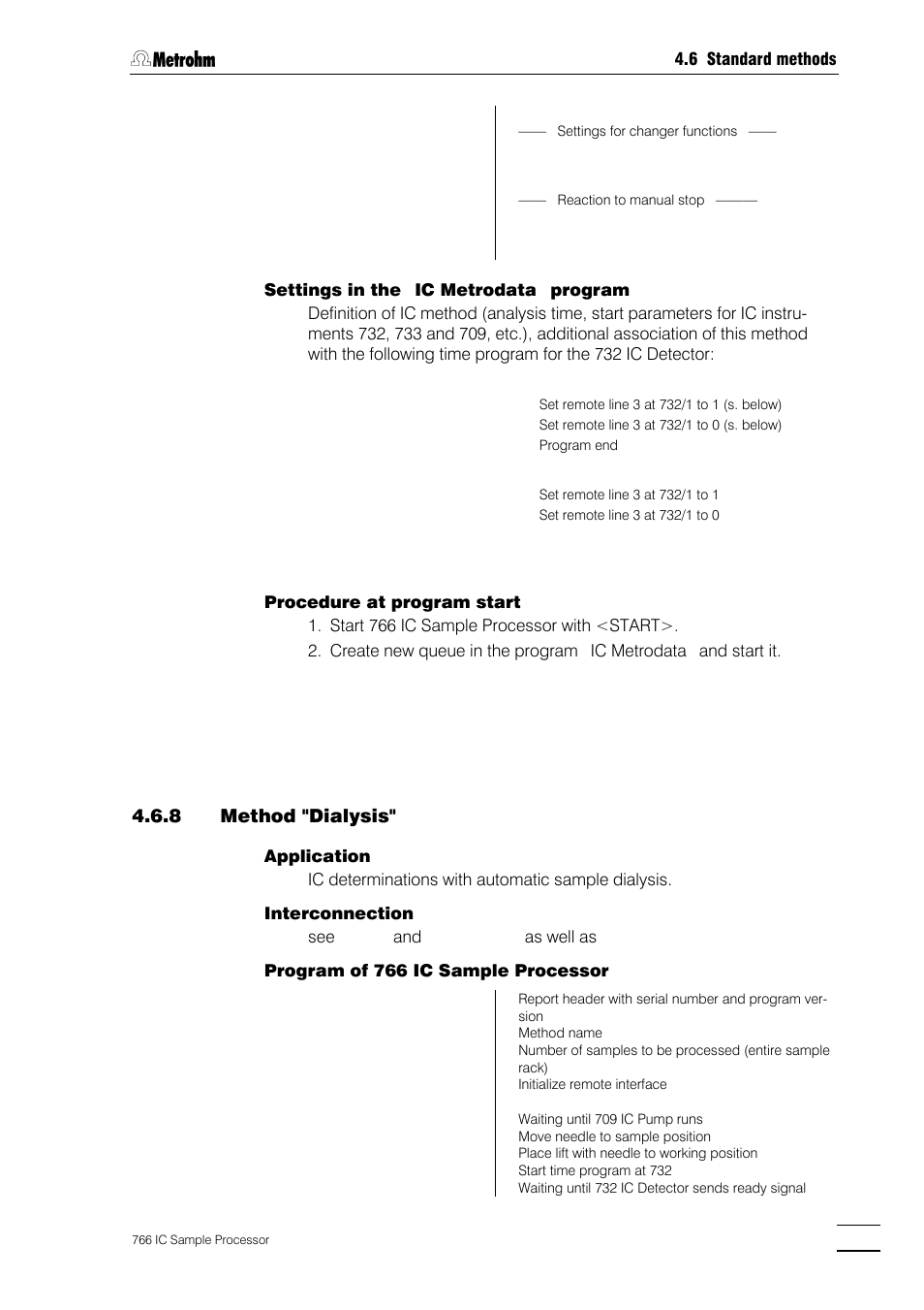 8 method "dialysis | Metrohm 766 IC Sample Processor User Manual | Page 92 / 143
