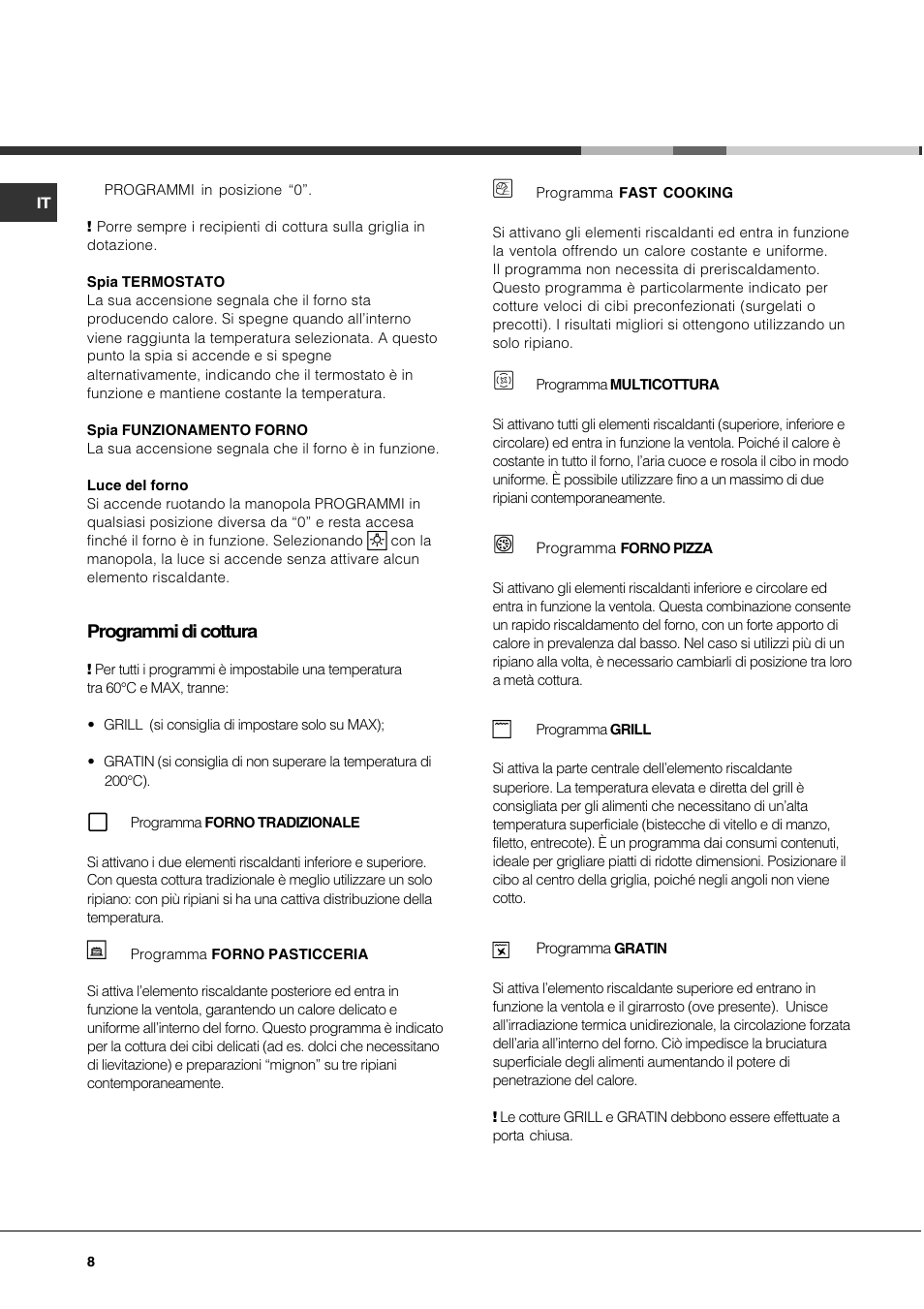 Hotpoint Ariston CX 65 SP4 R/HA User Manual | Page 8 / 52