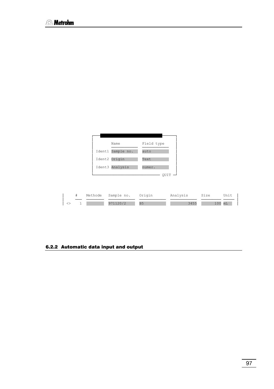Metrohm 796 Titroprocessor User Manual | Page 103 / 312