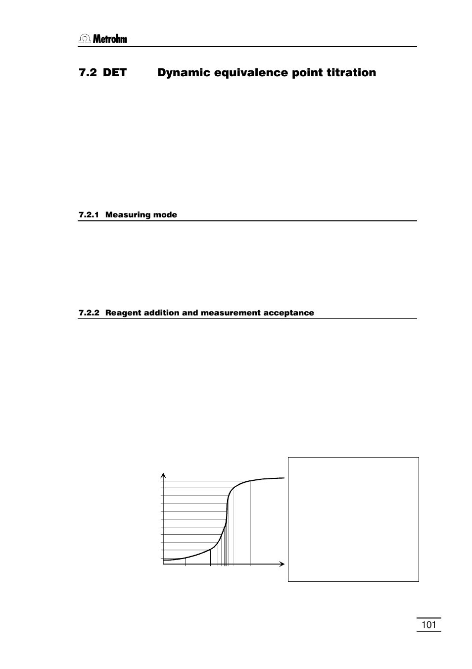 2 det dynamic equivalence point titration | Metrohm 796 Titroprocessor User Manual | Page 107 / 312