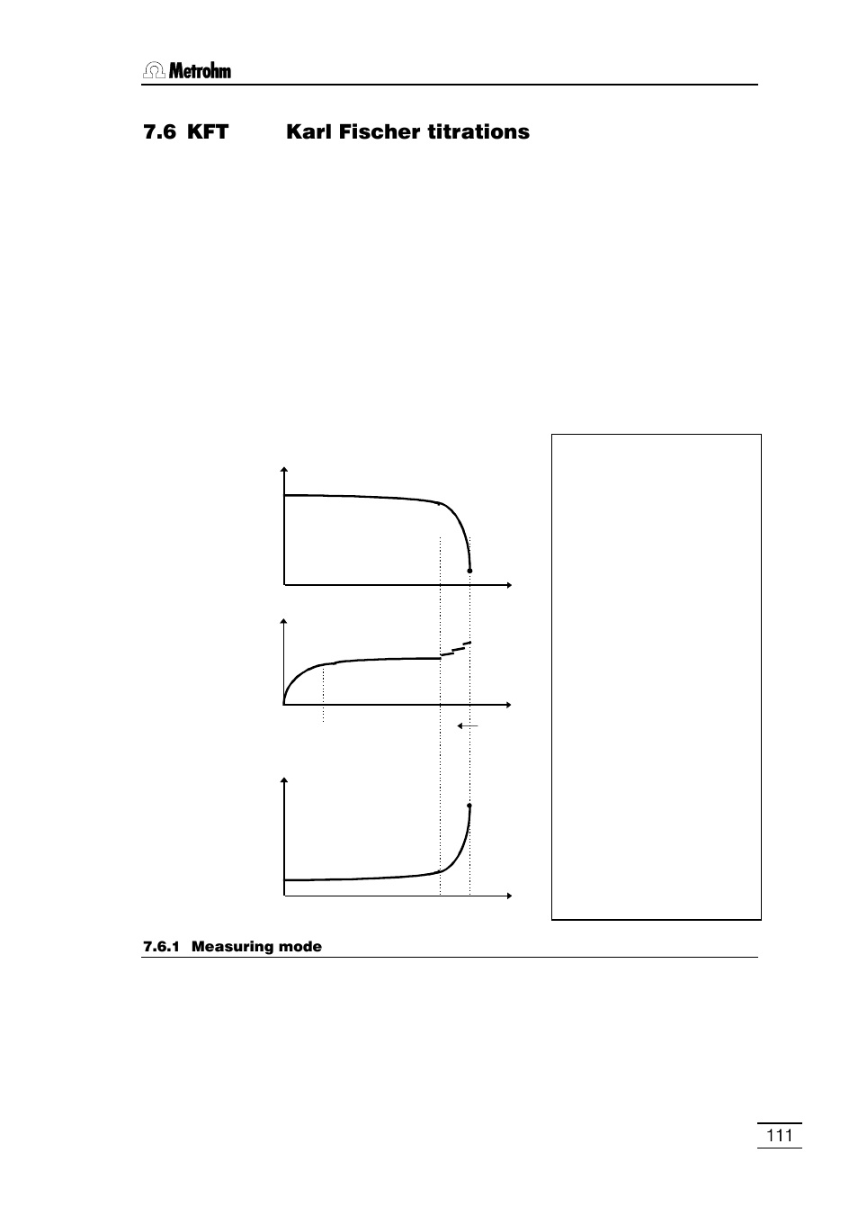 6 kft karl fischer titrations | Metrohm 796 Titroprocessor User Manual | Page 117 / 312