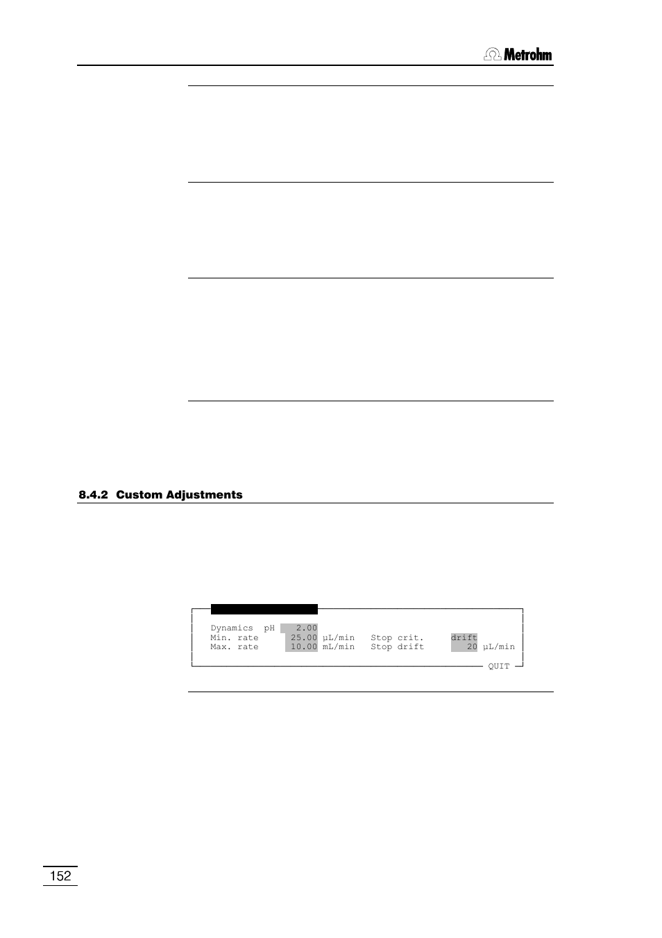 Metrohm 796 Titroprocessor User Manual | Page 158 / 312