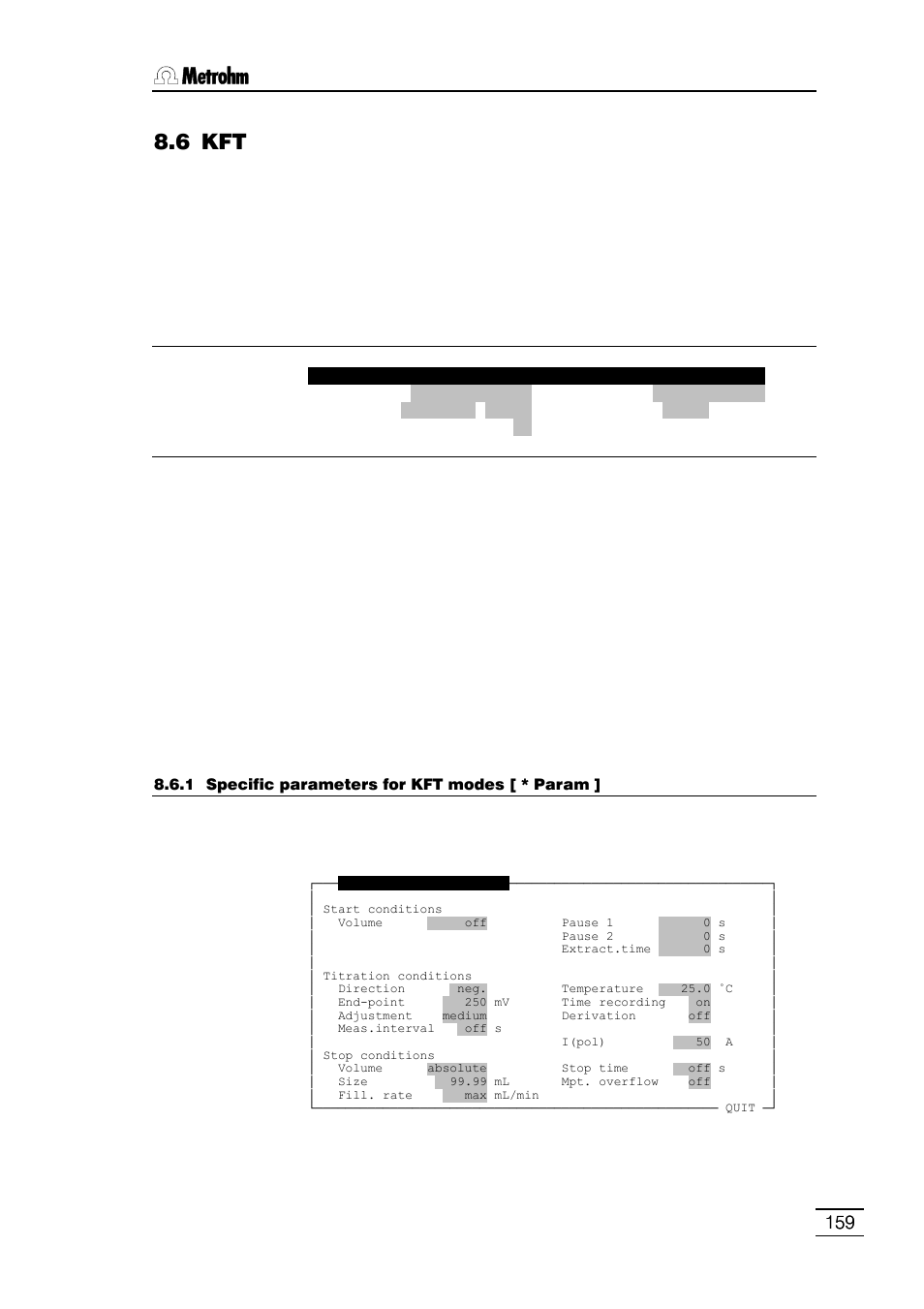 6 kft | Metrohm 796 Titroprocessor User Manual | Page 165 / 312