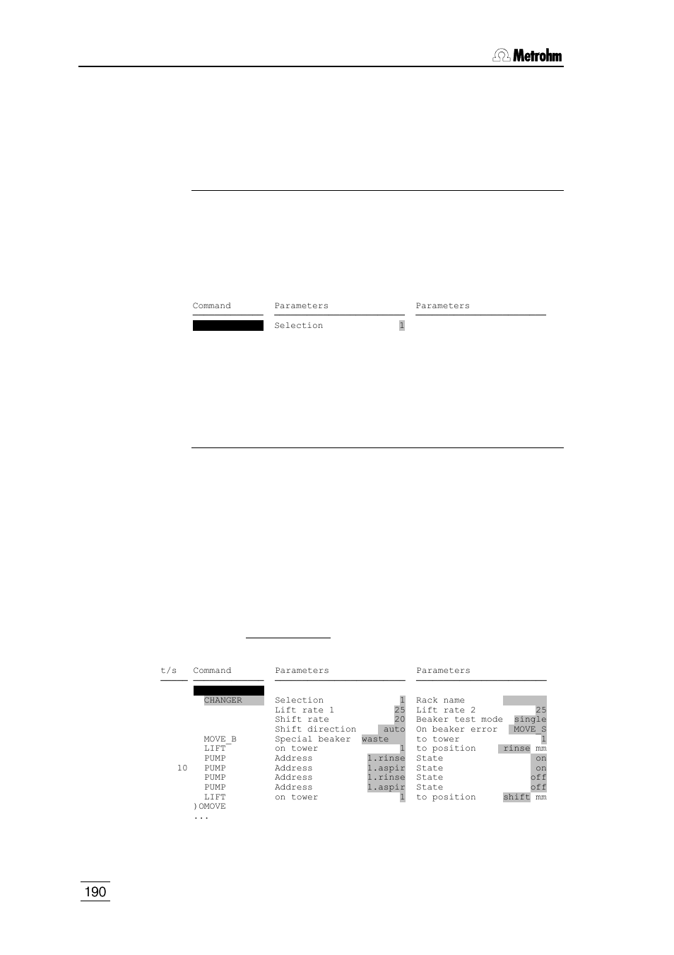 Metrohm 796 Titroprocessor User Manual | Page 196 / 312