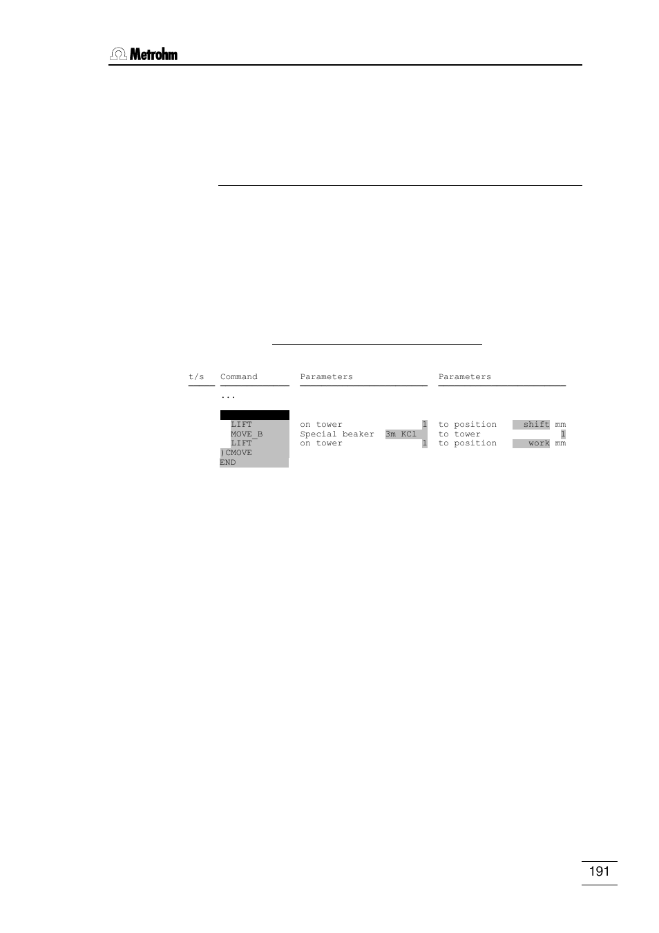 Metrohm 796 Titroprocessor User Manual | Page 197 / 312