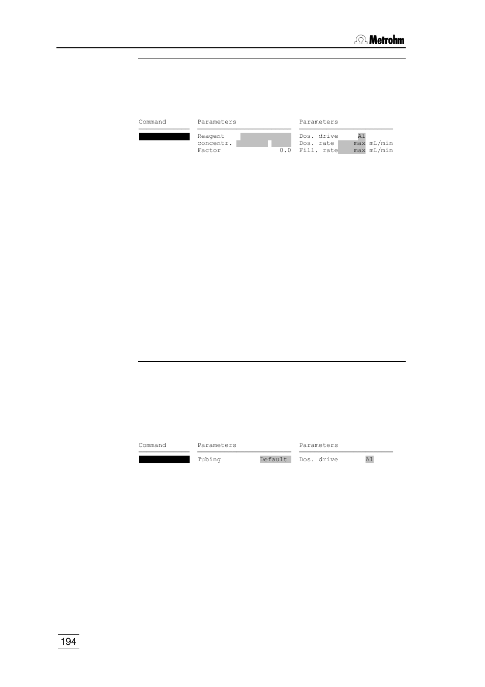 Metrohm 796 Titroprocessor User Manual | Page 200 / 312
