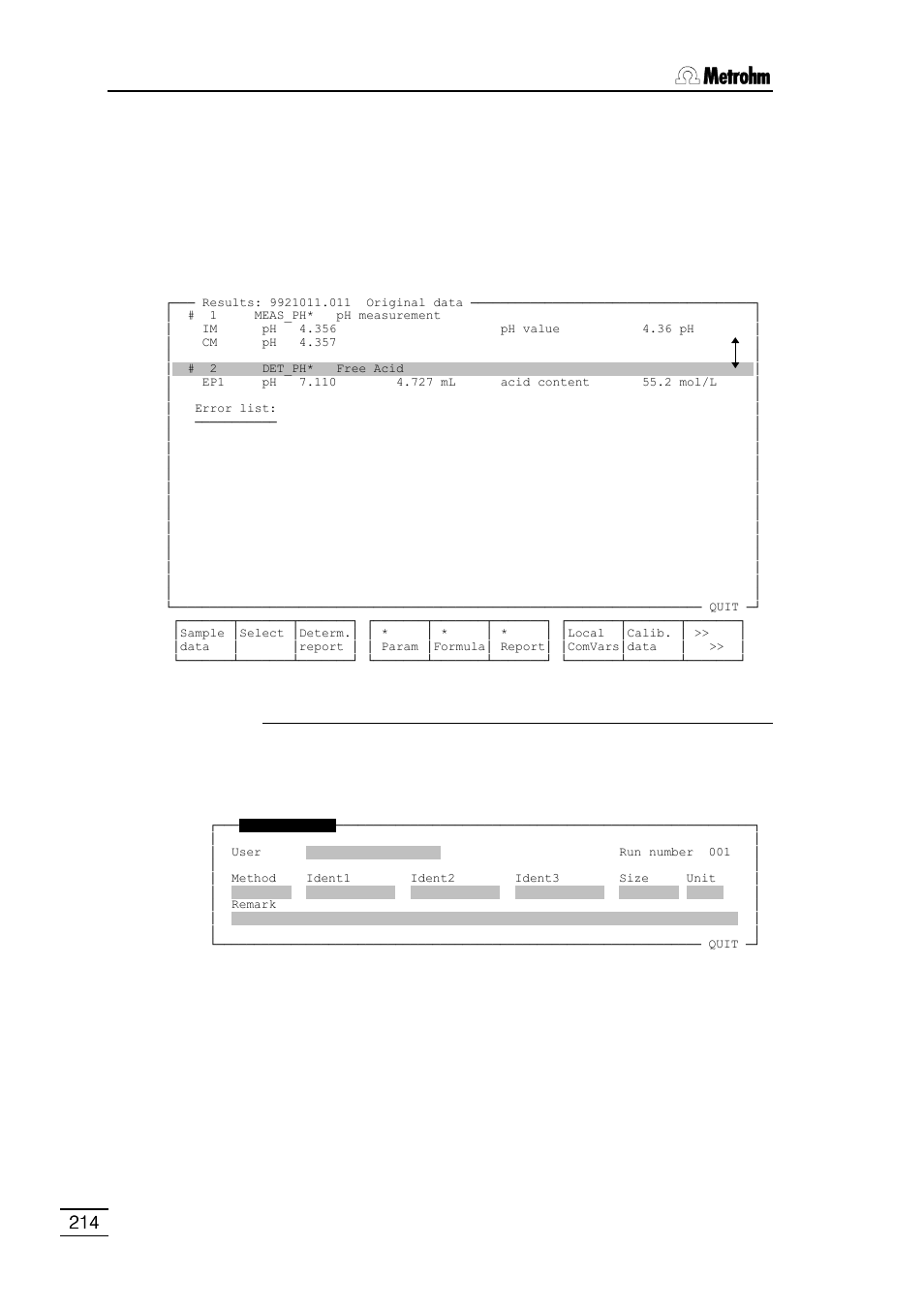 Metrohm 796 Titroprocessor User Manual | Page 220 / 312