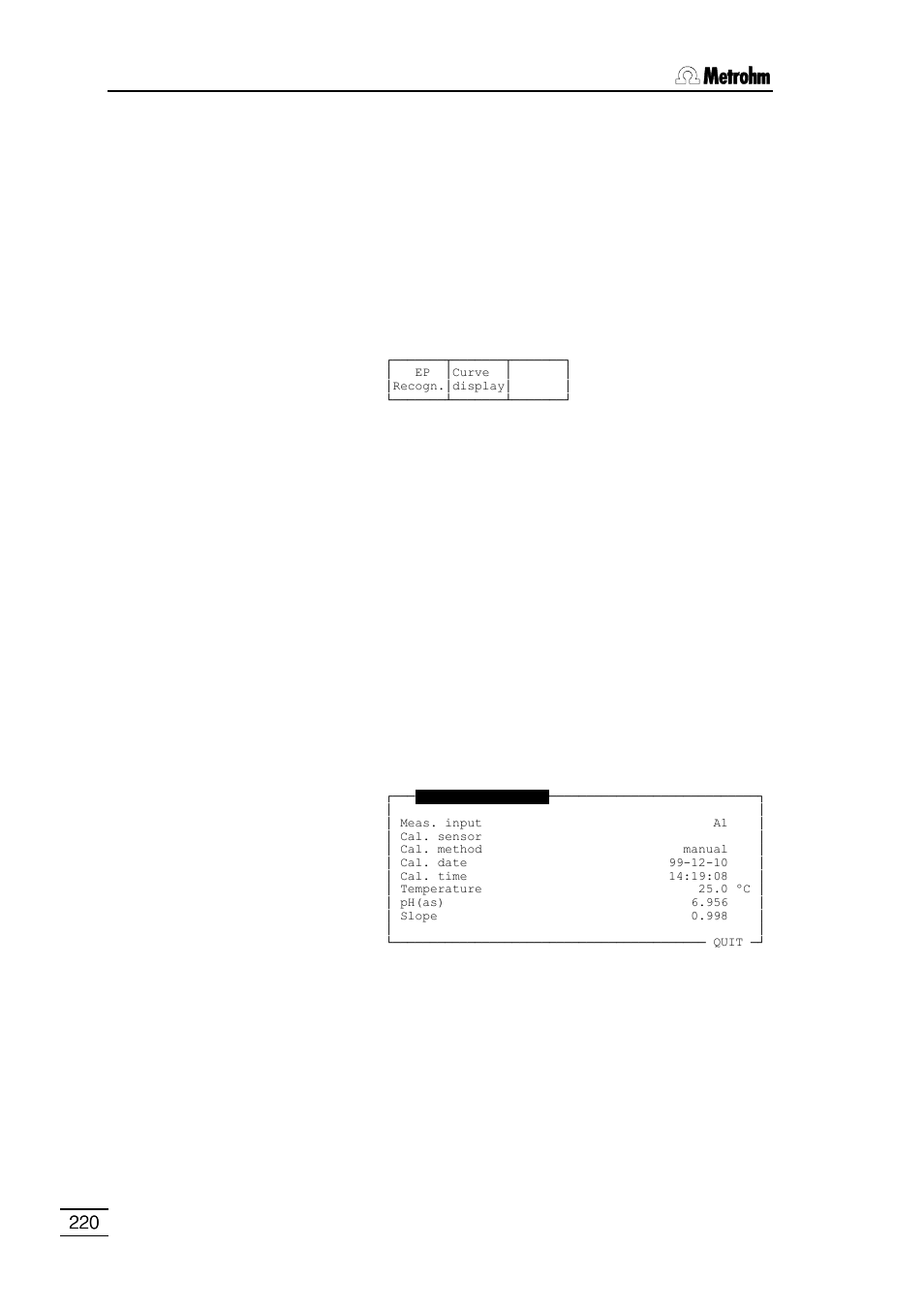 Metrohm 796 Titroprocessor User Manual | Page 226 / 312