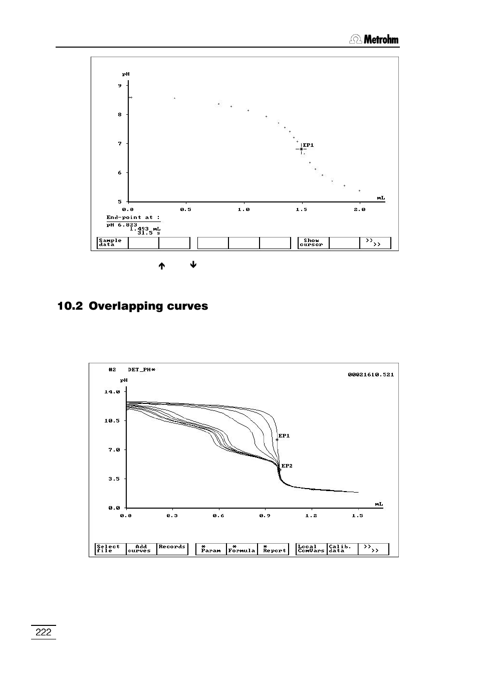 2 overlapping curves | Metrohm 796 Titroprocessor User Manual | Page 228 / 312