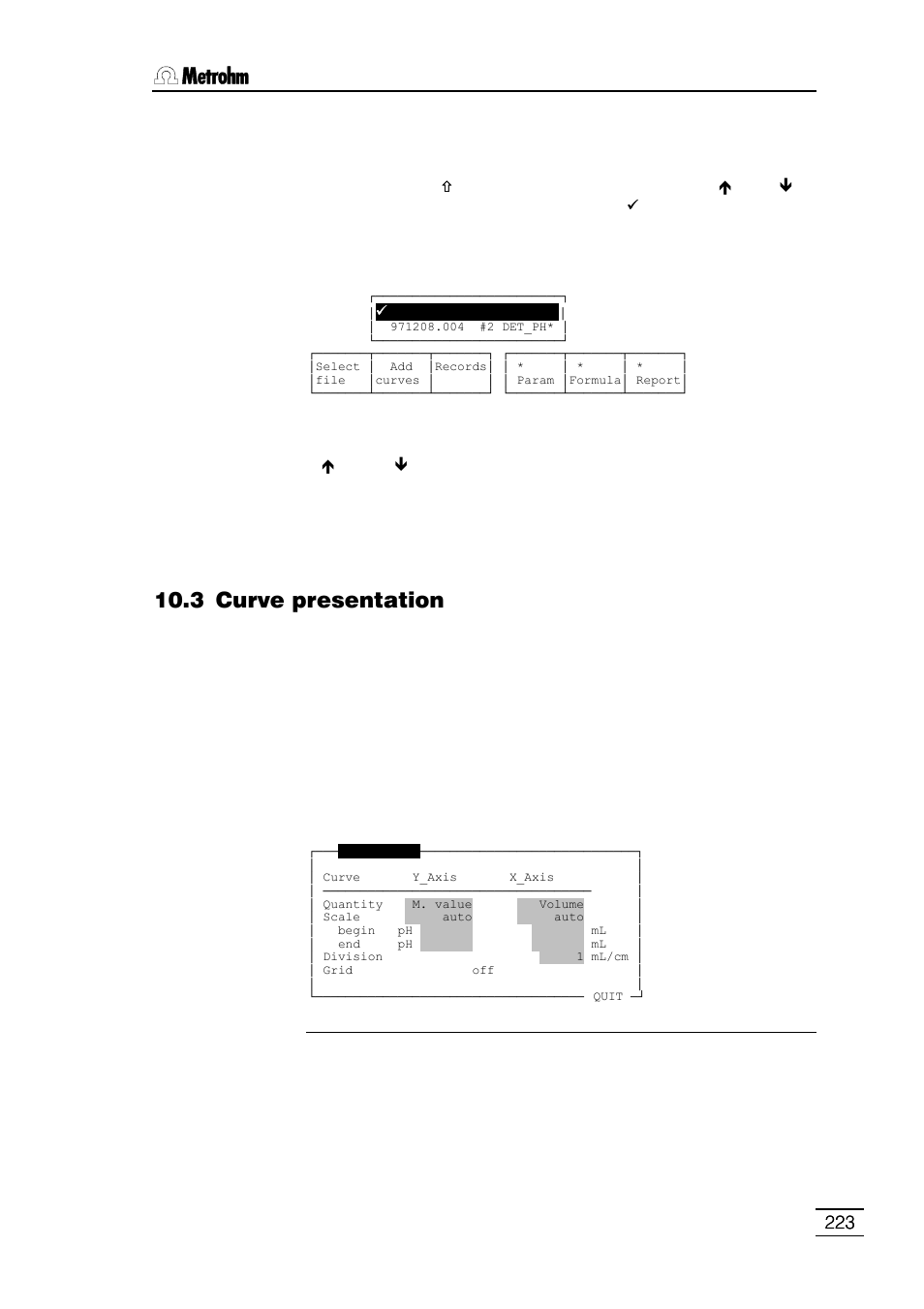 3 curve presentation | Metrohm 796 Titroprocessor User Manual | Page 229 / 312