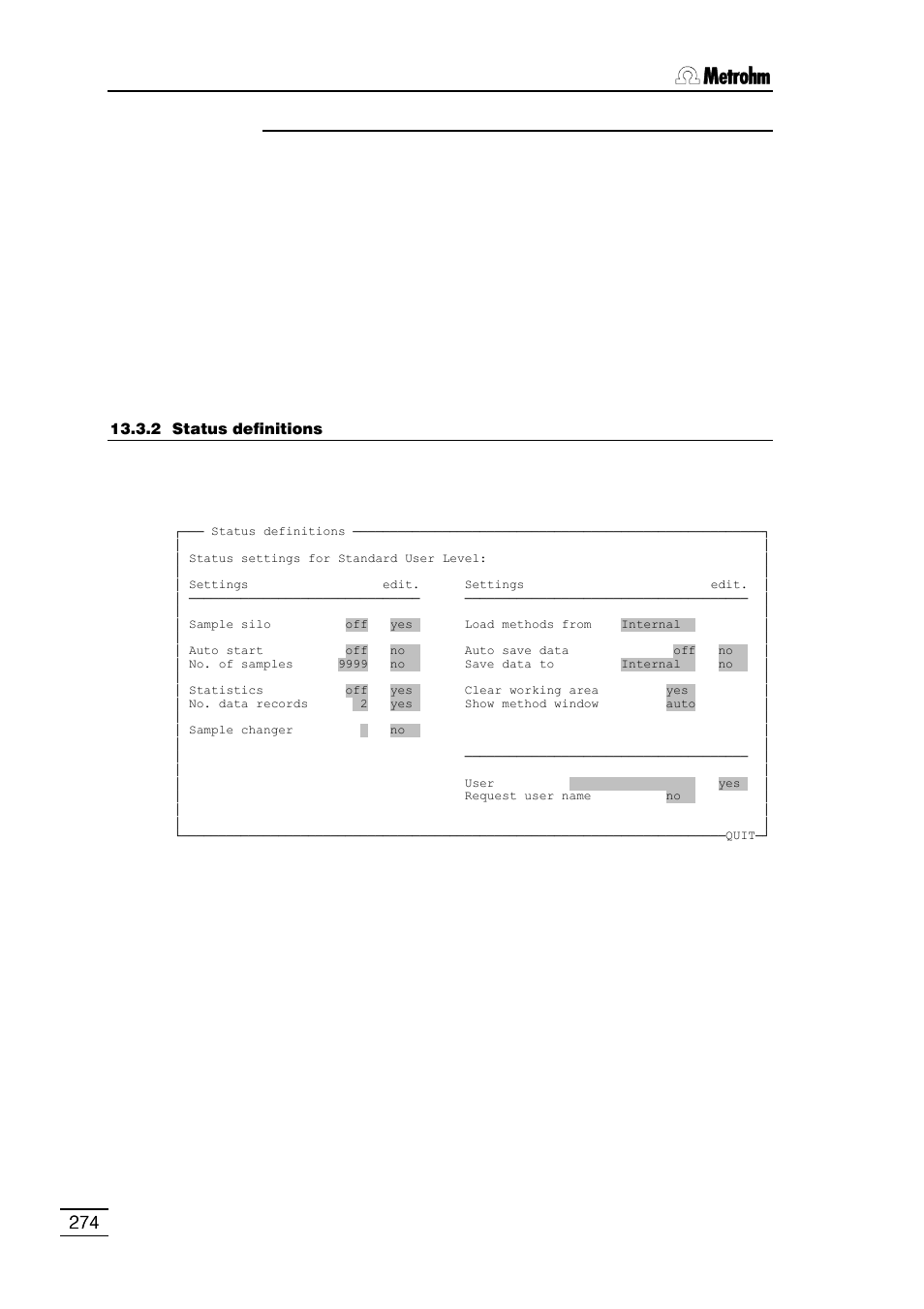 Metrohm 796 Titroprocessor User Manual | Page 280 / 312