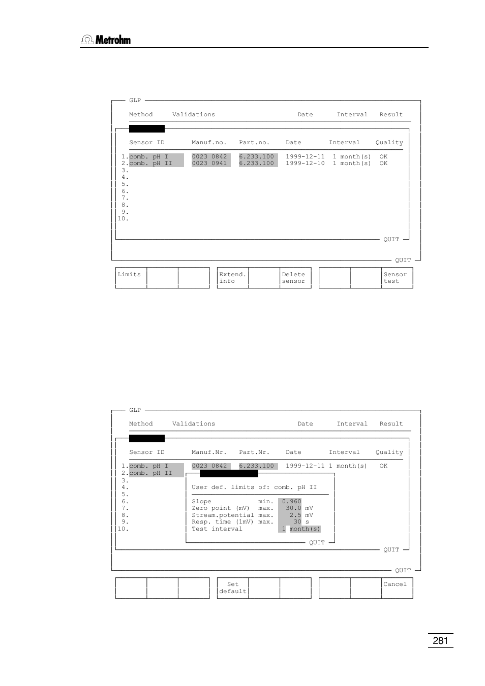 Metrohm 796 Titroprocessor User Manual | Page 287 / 312