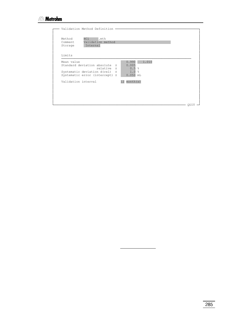 Metrohm 796 Titroprocessor User Manual | Page 291 / 312