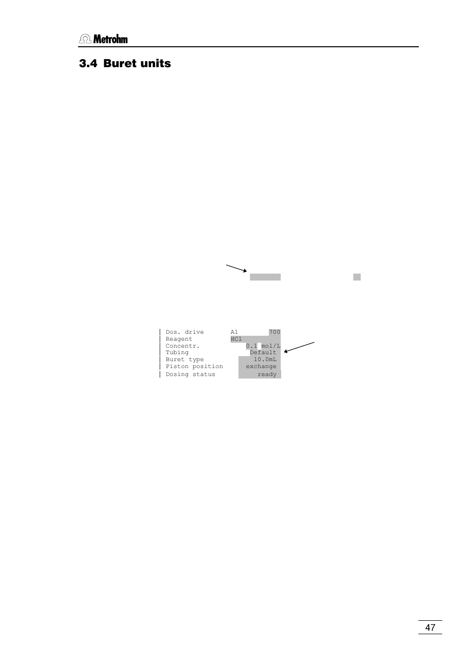 4 buret units | Metrohm 796 Titroprocessor User Manual | Page 53 / 312