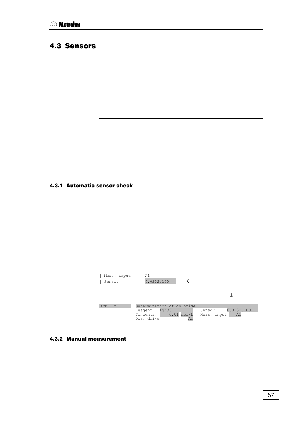 3 sensors | Metrohm 796 Titroprocessor User Manual | Page 63 / 312