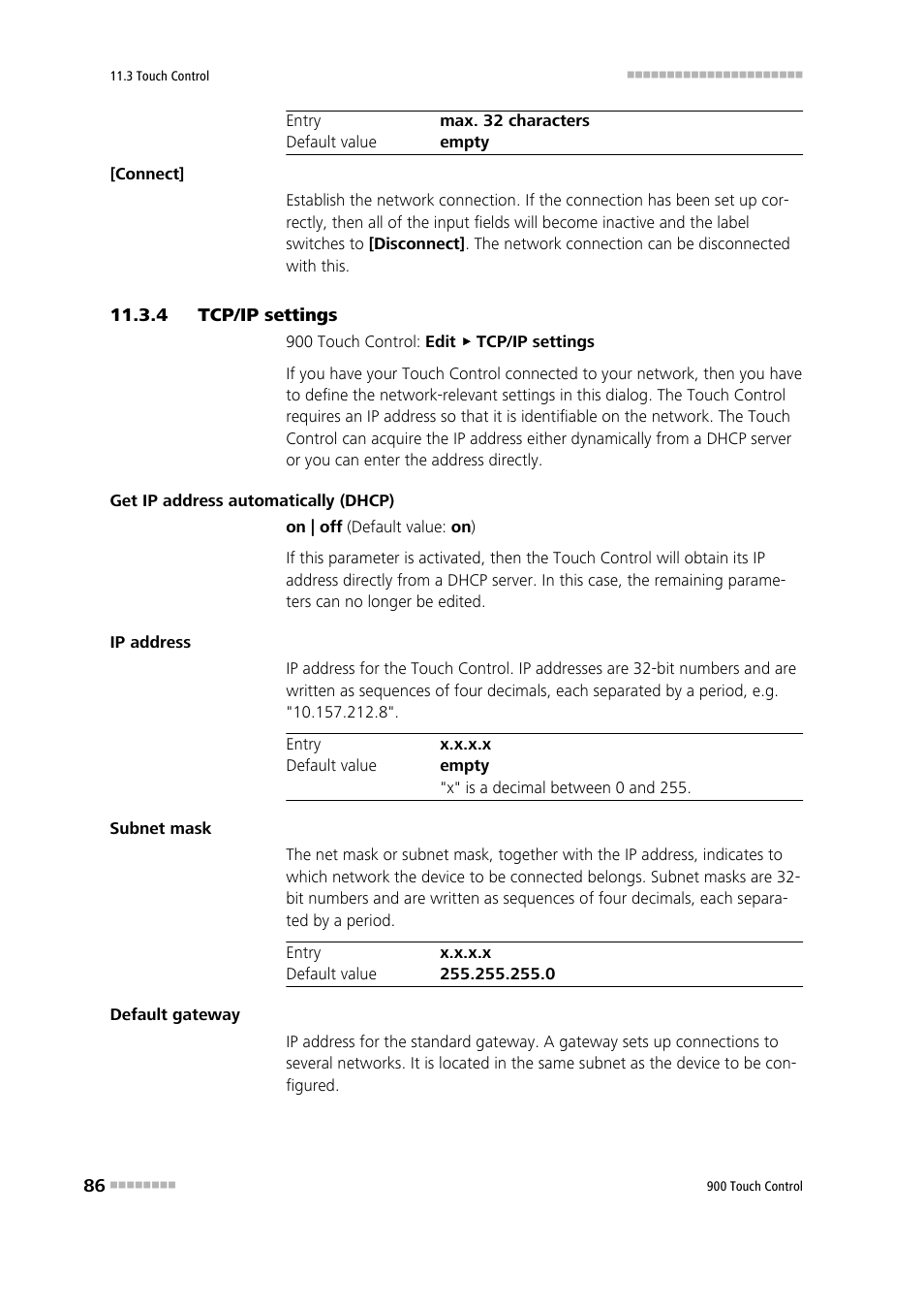 4 tcp/ip settings, Tcp/ip settings | Metrohm 900 Touch Control Manual User Manual | Page 102 / 541