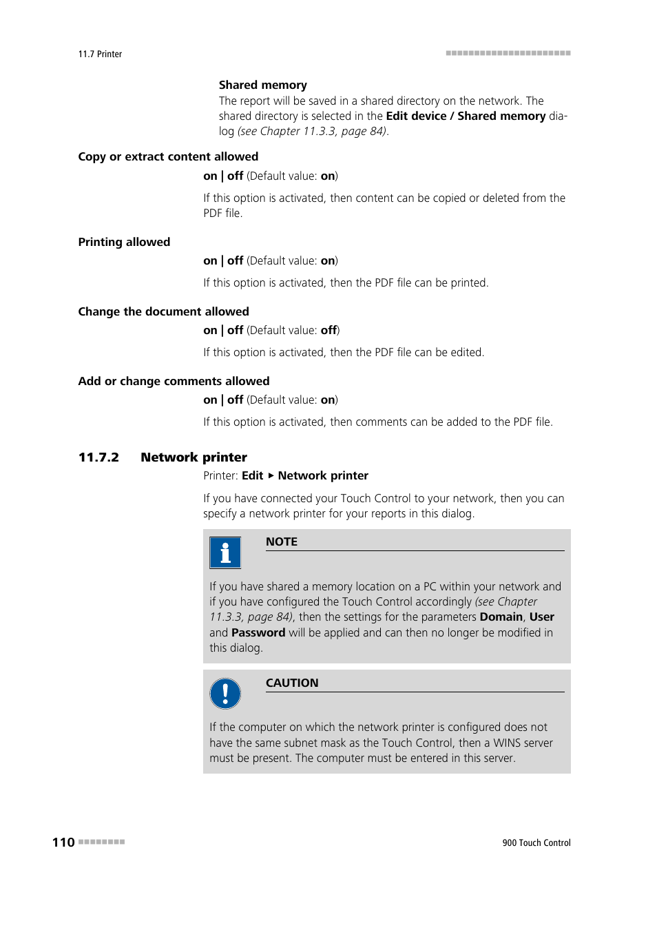 2 network printer, Network printer | Metrohm 900 Touch Control Manual User Manual | Page 126 / 541