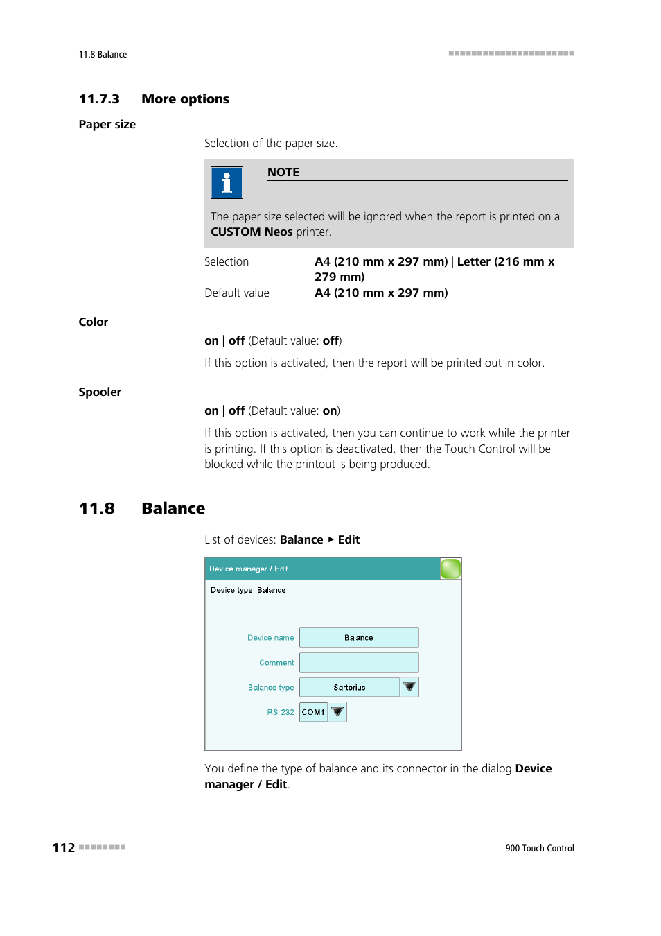 3 more options, 8 balance, More options | Metrohm 900 Touch Control Manual User Manual | Page 128 / 541