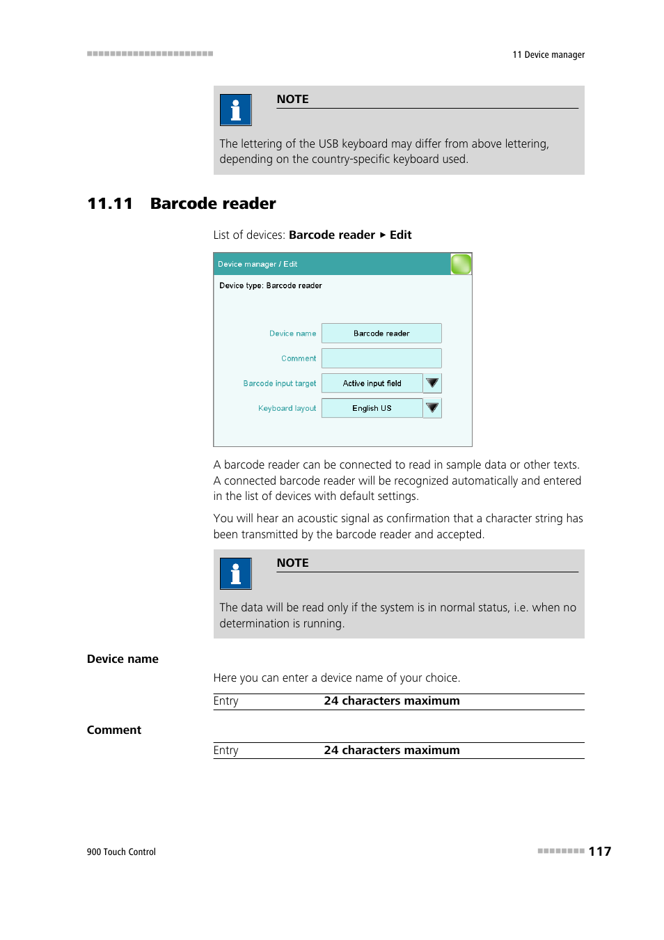 11 barcode reader | Metrohm 900 Touch Control Manual User Manual | Page 133 / 541