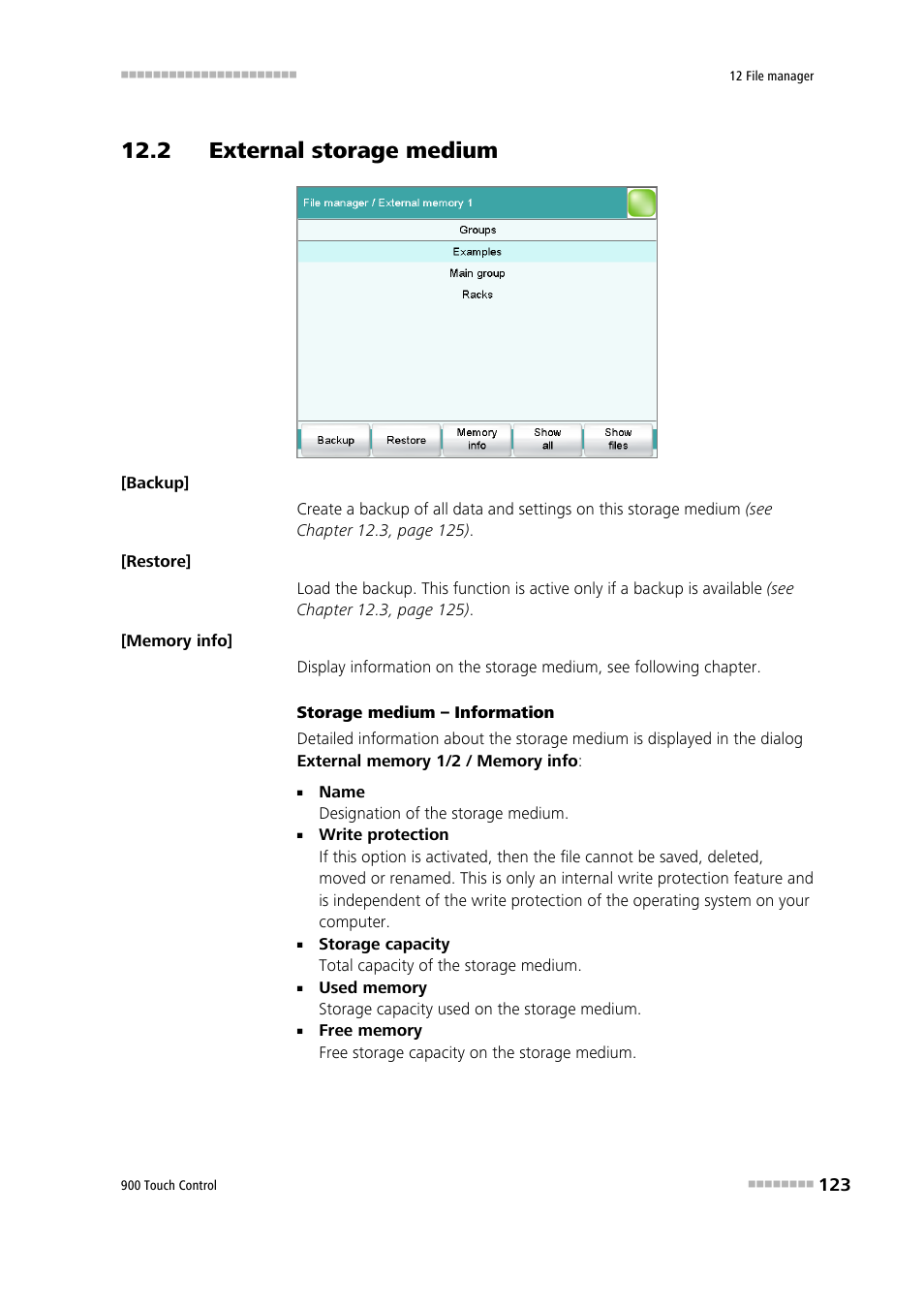 2 external storage medium | Metrohm 900 Touch Control Manual User Manual | Page 139 / 541