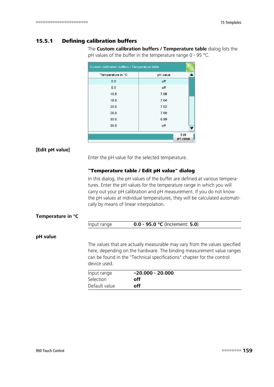 1 defining calibration buffers, Defining calibration buffers | Metrohm 900 Touch Control Manual User Manual | Page 175 / 541