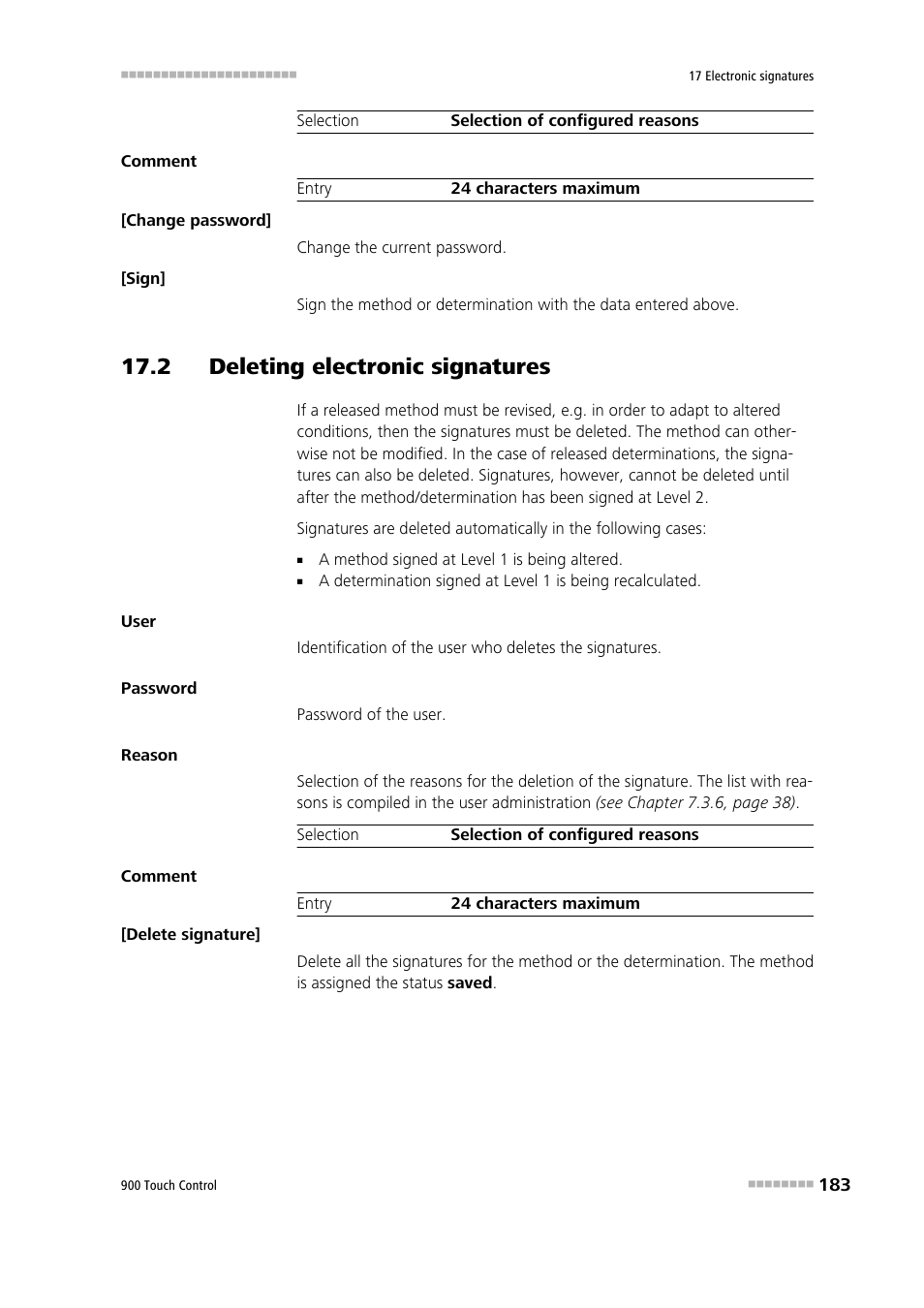 2 deleting electronic signatures | Metrohm 900 Touch Control Manual User Manual | Page 199 / 541