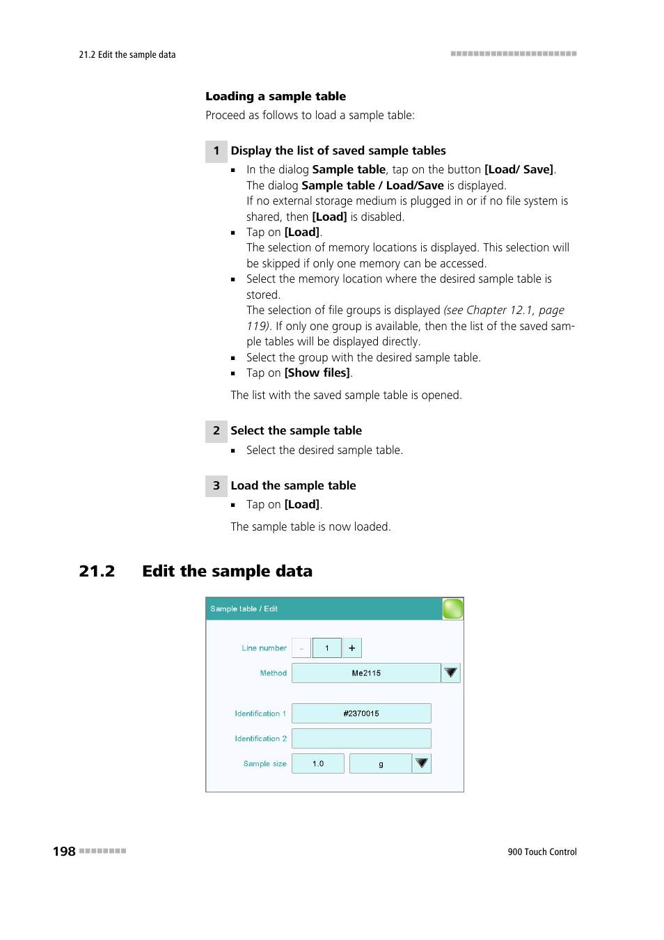 2 edit the sample data | Metrohm 900 Touch Control Manual User Manual | Page 214 / 541