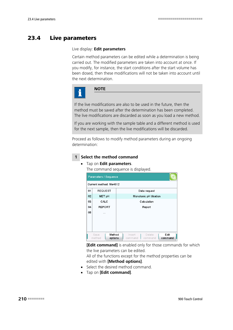 4 live parameters | Metrohm 900 Touch Control Manual User Manual | Page 226 / 541