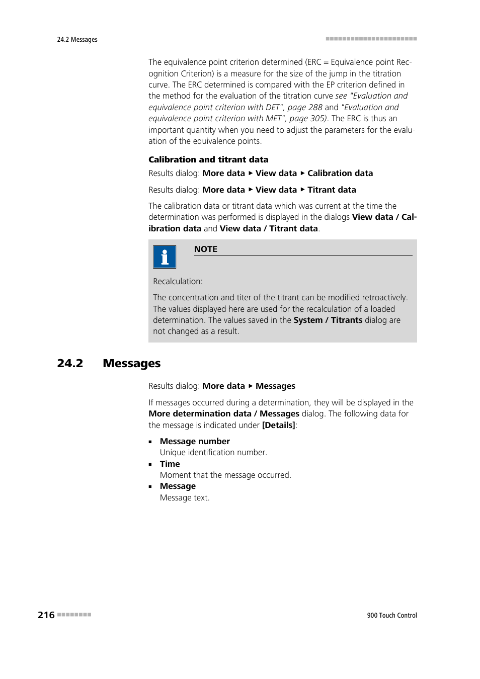 2 messages | Metrohm 900 Touch Control Manual User Manual | Page 232 / 541