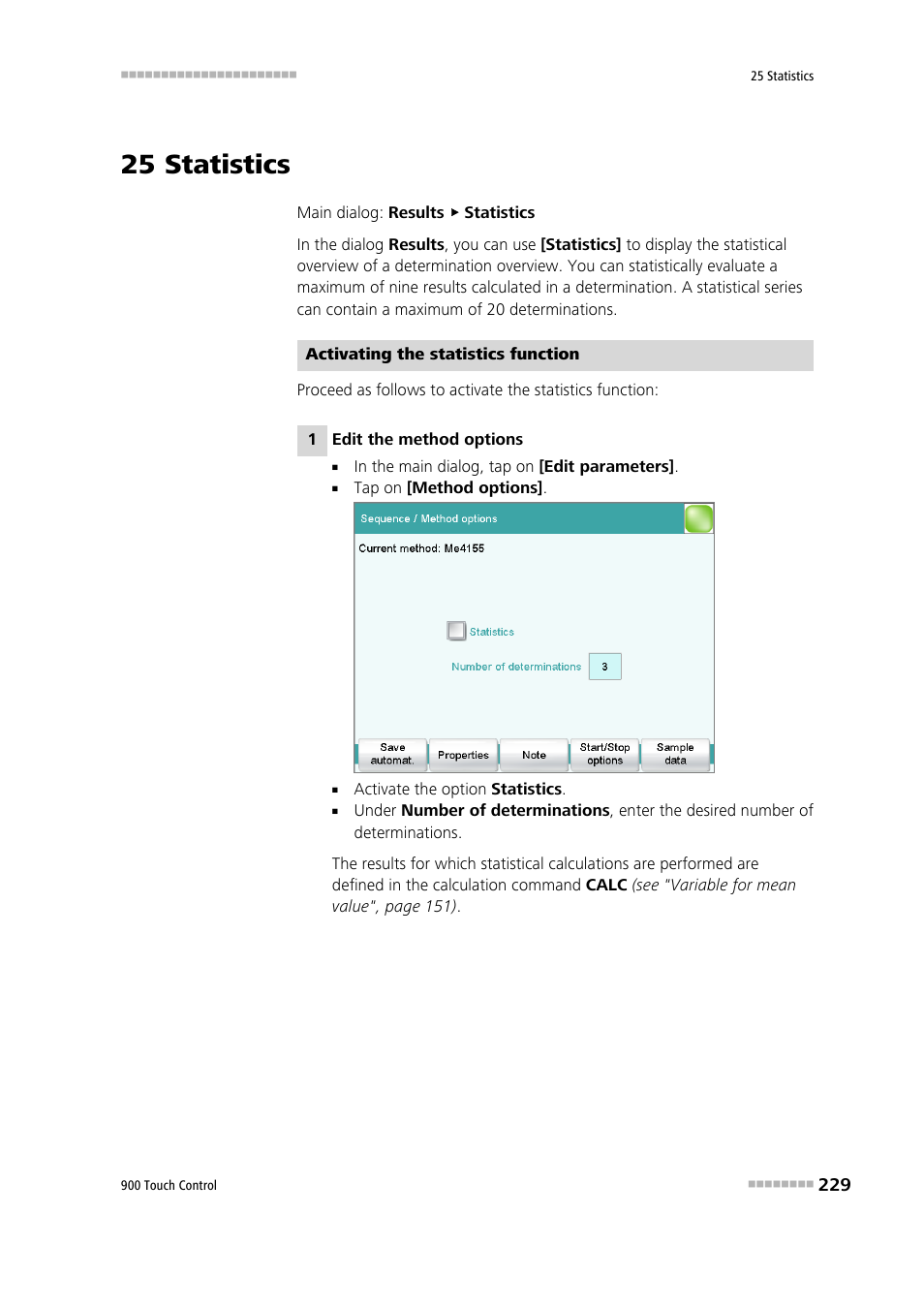 25 statistics | Metrohm 900 Touch Control Manual User Manual | Page 245 / 541