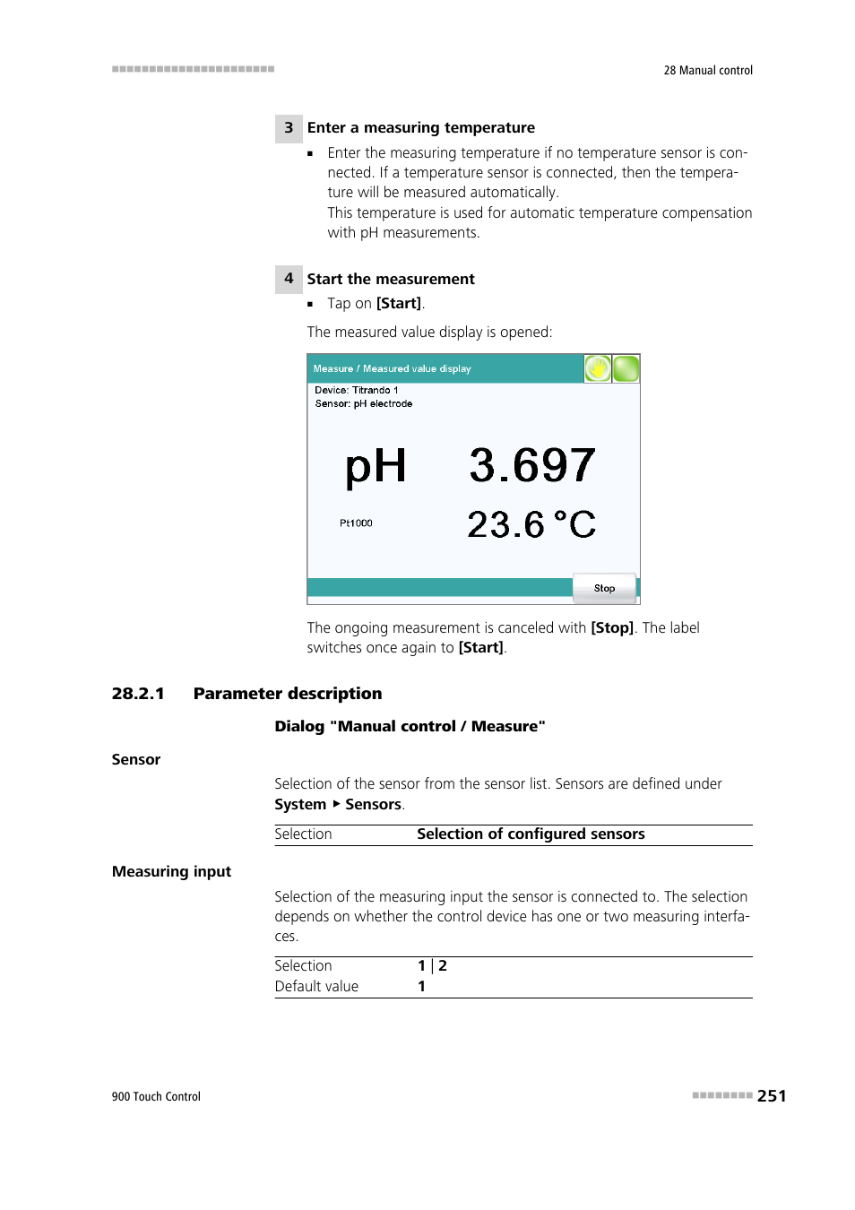 1 parameter description, Parameter description | Metrohm 900 Touch Control Manual User Manual | Page 267 / 541