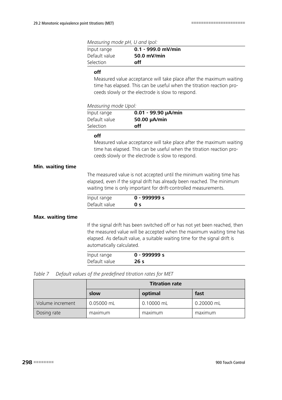 Metrohm 900 Touch Control Manual User Manual | Page 314 / 541