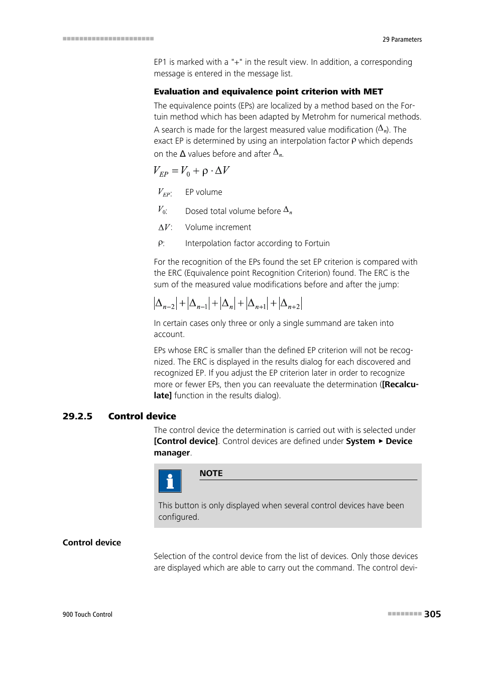 5 control device, Control device | Metrohm 900 Touch Control Manual User Manual | Page 321 / 541