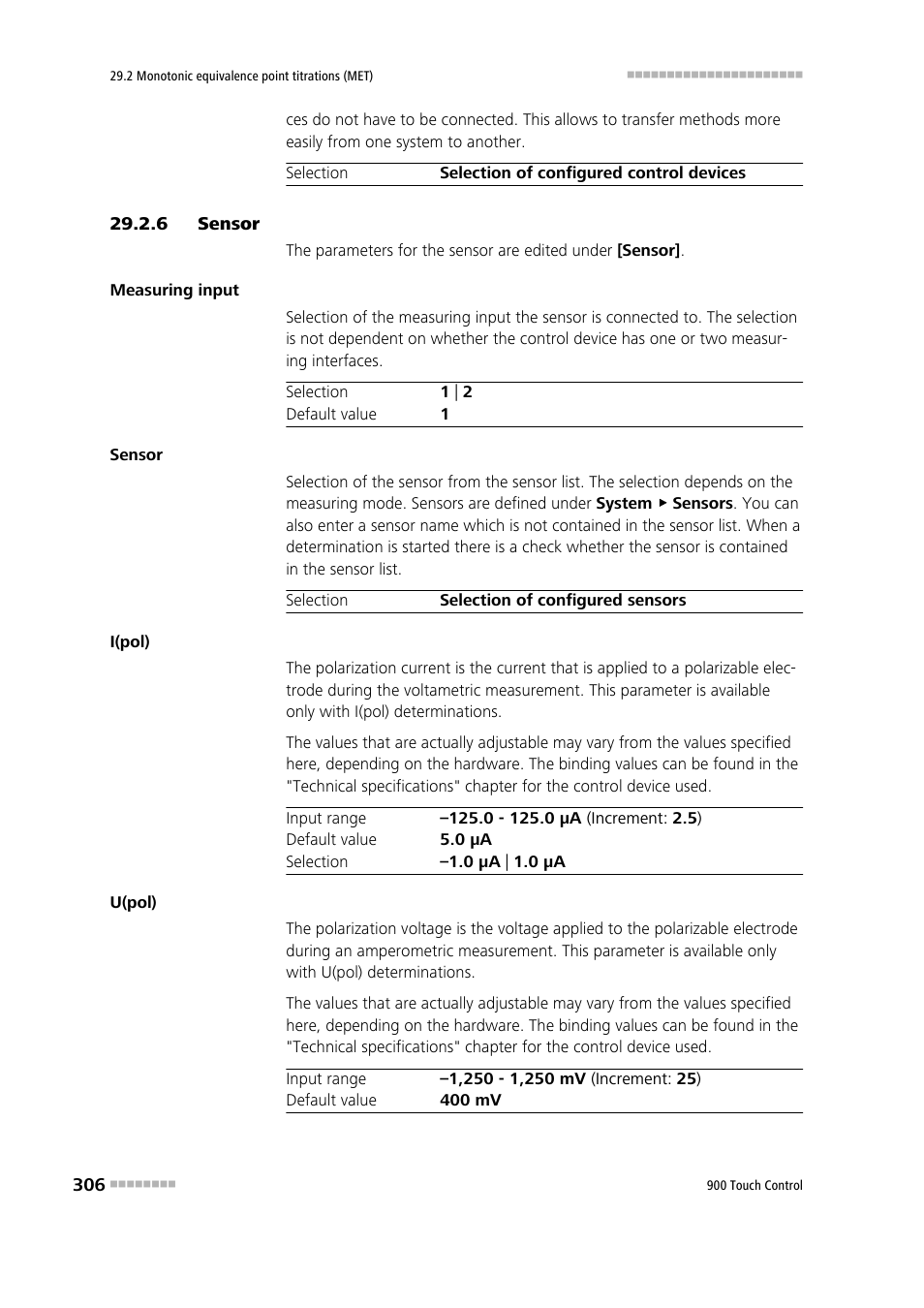 6 sensor, Sensor | Metrohm 900 Touch Control Manual User Manual | Page 322 / 541