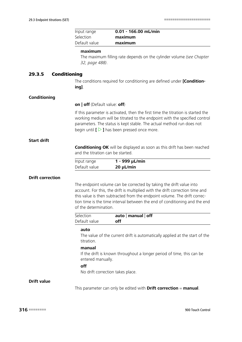 5 conditioning, Conditioning | Metrohm 900 Touch Control Manual User Manual | Page 332 / 541